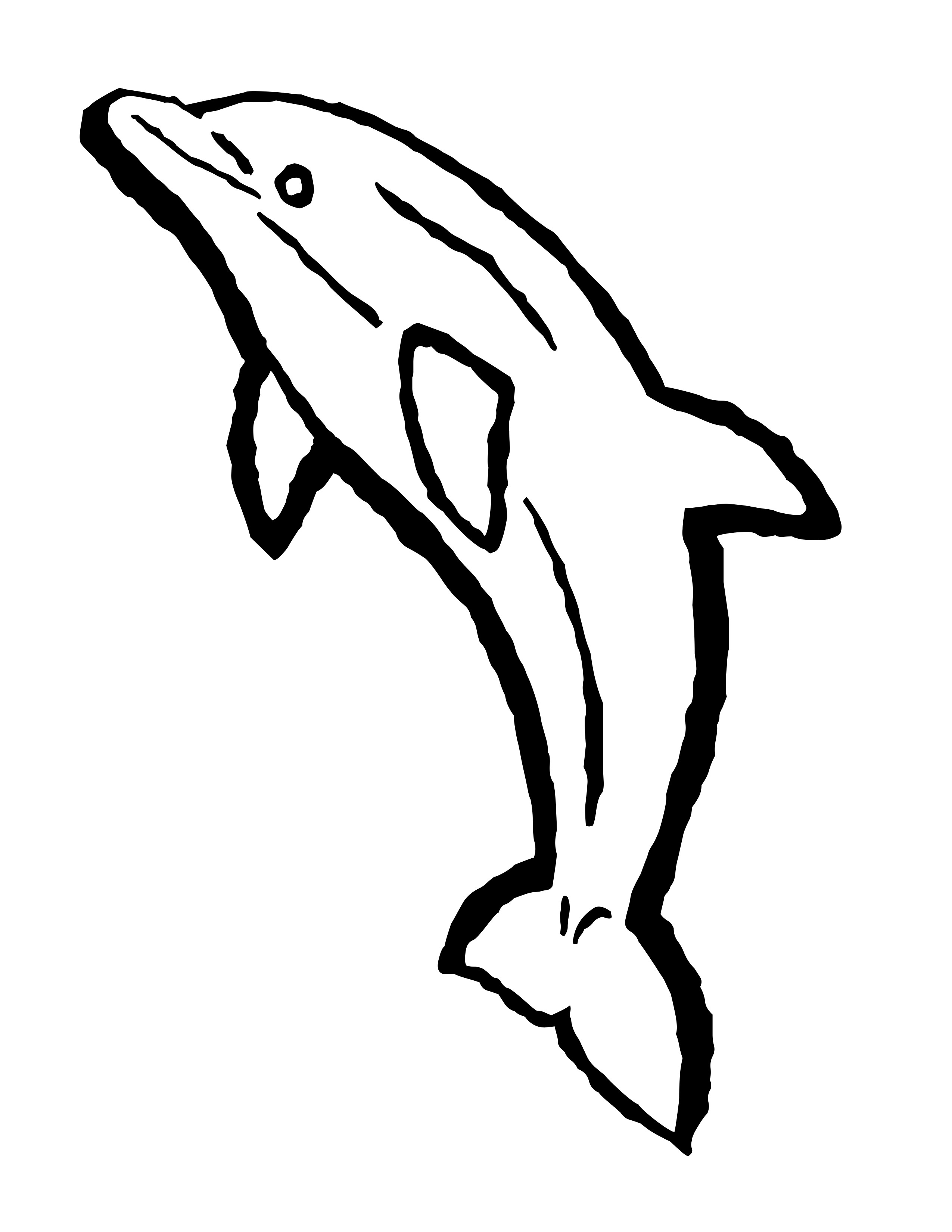 Dolphin Coloring Page Printable - Printable World Holiday
