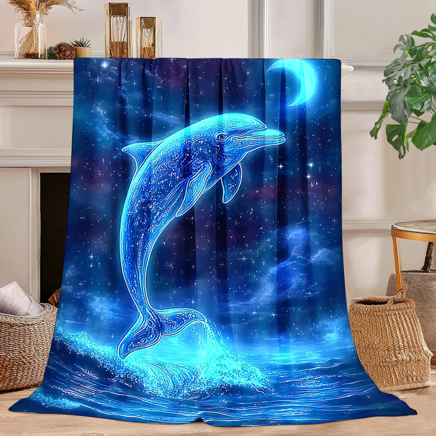 Dolphin Fleece Throw Blanket