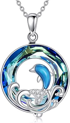 Dolphin Diamond Pendant Necklace