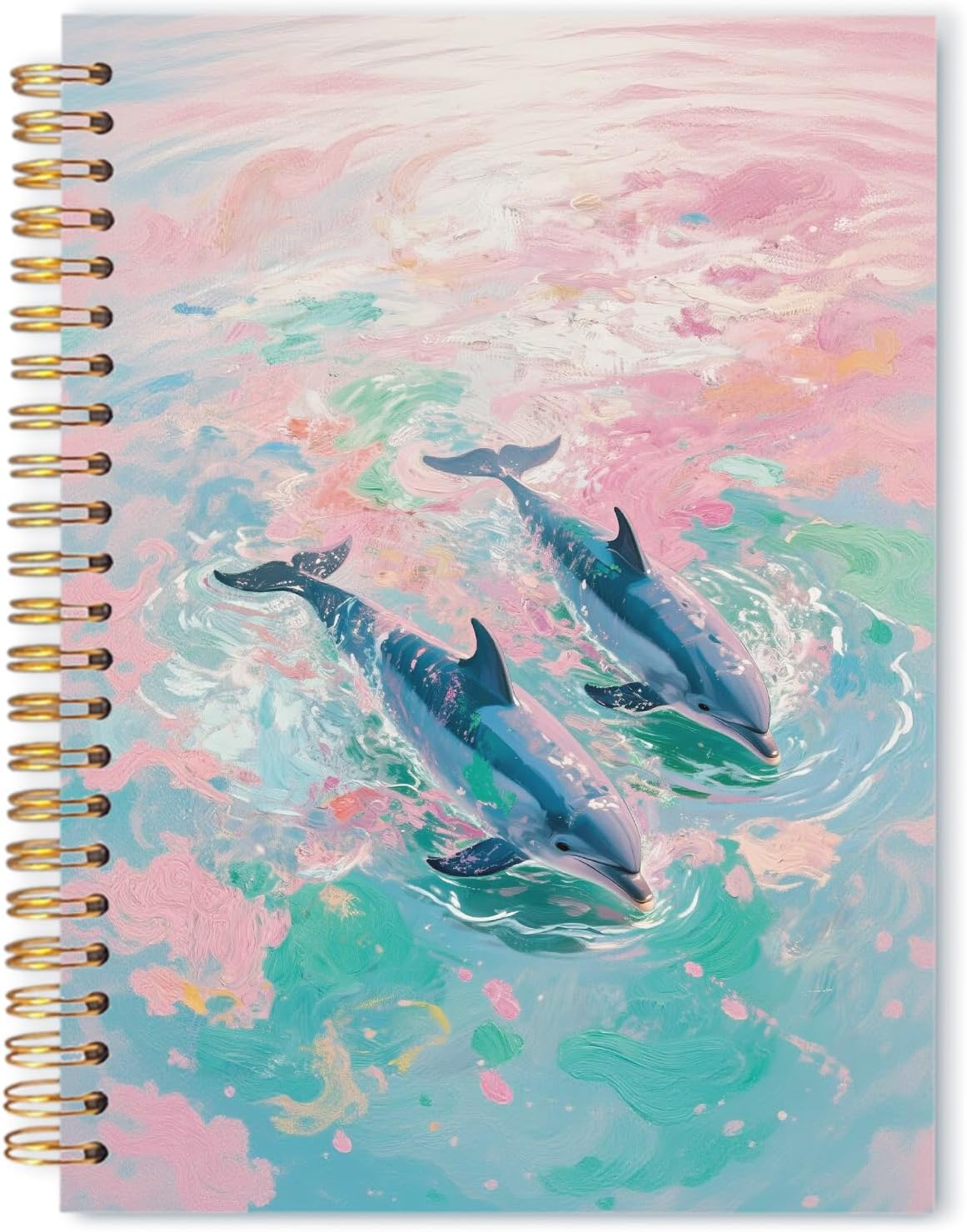 Pink Pastel Dolphin Ocean Notebook Journal, 5.5x8.3
